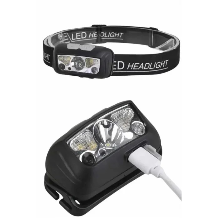  Ayarlanabilir Kafa Lambası Type-C Şarjlı Kompakt Kamp Lambası