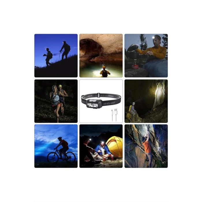 BUĞZ Ayarlanabilir Kafa Lambası Type-C Şarjlı Kompakt Kamp Lambası - Lisinya