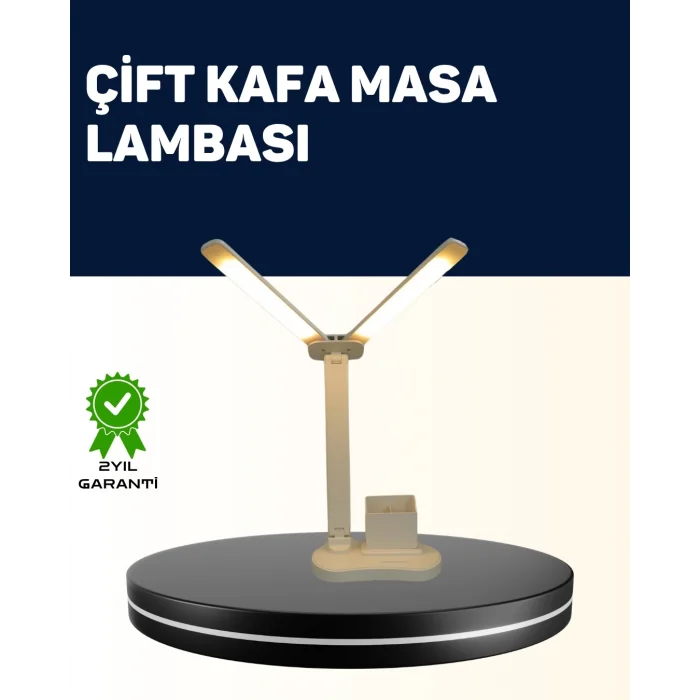  Ayarlanabilir Kısılabilir LED Masa Lambası | Entegre Kalemlik ve Telefon Tutucu Özellikli