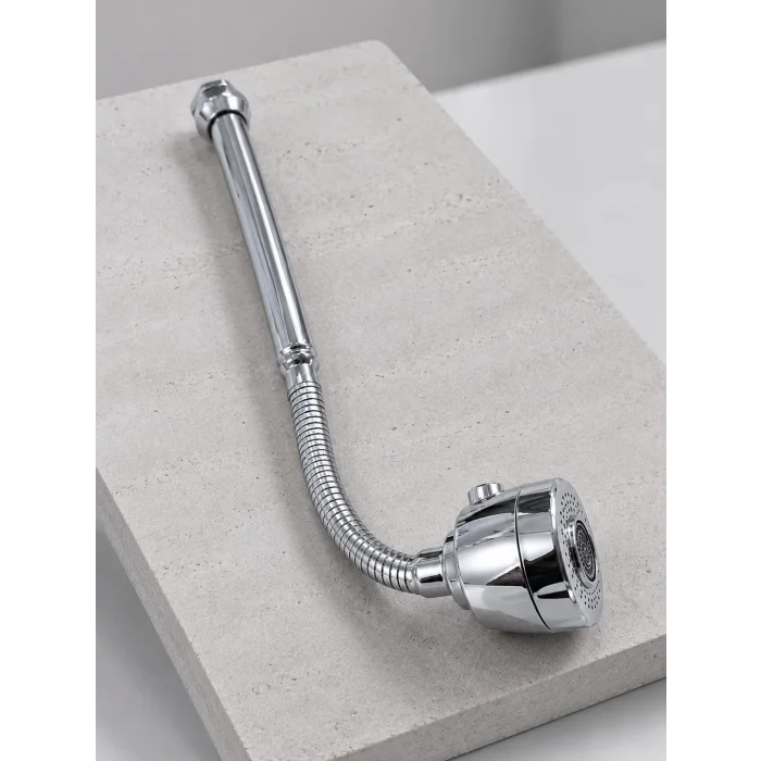 BUĞZ Ayarlanabilir Musluk Başlığı Esnek Spiral Hortumlu Lavabo Uzatma Aparatı