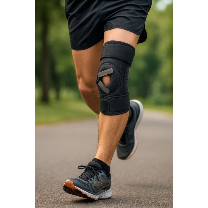  Ayarlanabilir Patella Destekli Ligamentli Menüsküs Çapraz Bağ Koruma Spor Koşu İçin Silikonlu Dizlik