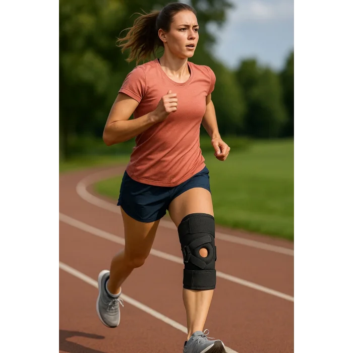  Ayarlanabilir Patella Destekli Ligamentli Menüsküs Çapraz Bağ Koruma Spor Koşu İçin Silikonlu Dizlik