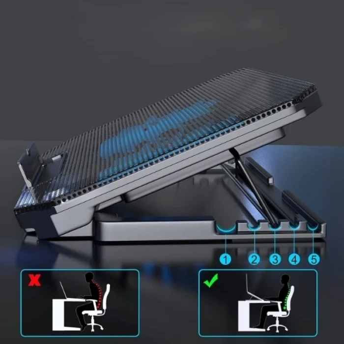 BUĞZ Ayarlanabilir Yükseklik Kademeli Laptop Soğutucu Fan