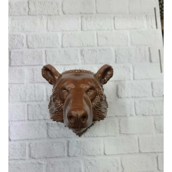 BUĞZ Ayı Başı Duvar Dekoru Modern Asılabilir Heykel 25x19 cm