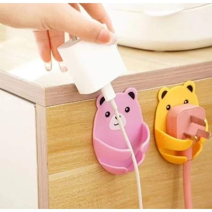 BUĞZ Ayıcık Desenli Çok Amaçlı 4 lü Fiş Tutucu