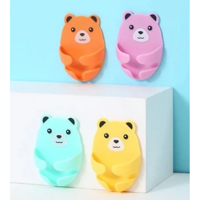 BUĞZ Ayıcık Desenli Çok Amaçlı 4 lü Fiş Tutucu