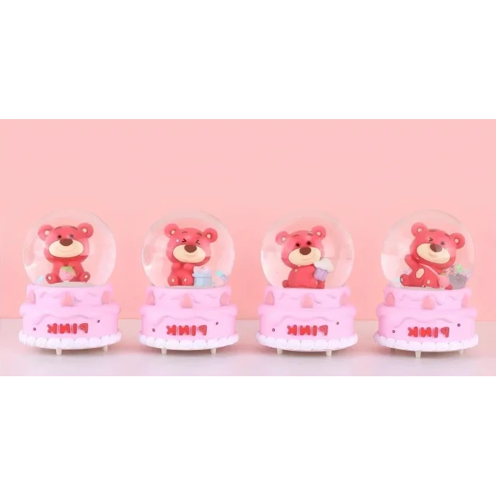 BUĞZ Ayıcıklı Işıklı Kar Küresi 7 Cm