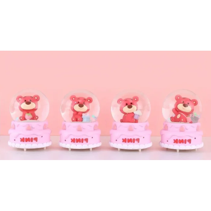 BUĞZ Ayıcıklı Işıklı Kar Küresi 7 Cm