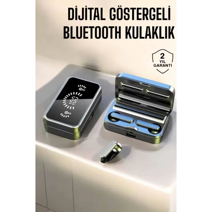 BUĞZ Aynalı Bluetooth Kulaklık Telefon Standlı Dijital Göstergeli