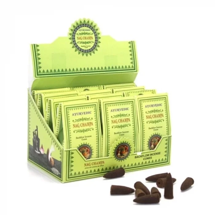  Ayurvedic Konik (Geri Akış) Tütsü Nag Champa Aromalı