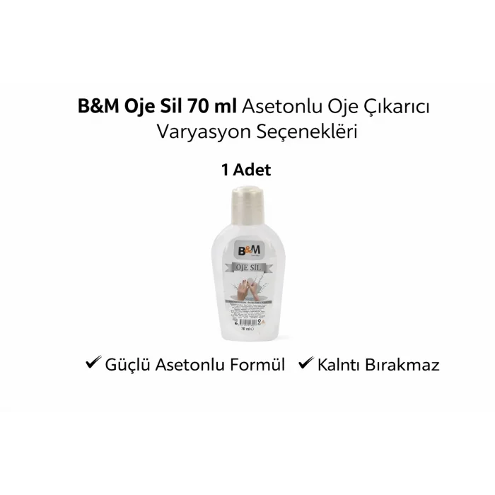 BUĞZ B&M Oje Sil 70 ml Asetonlu Oje Çıkarıcı Güçlü Formül 1 ADET