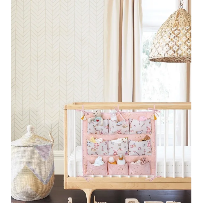 BUĞZ Baby 9 Cepli Bağlamalı Beşik Kenarı Düzenleyici (pembe)