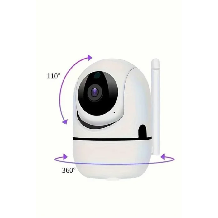 BUĞZ Baby Kamera Kablosuz 720P Beyaz 360 Derece Wifi Kamera Full HD 1080p - Lisinya