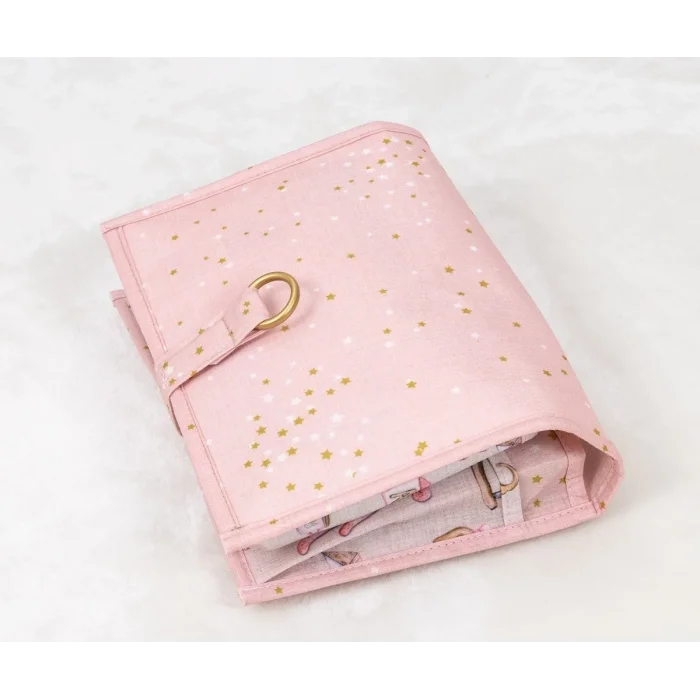 BUĞZ Baby Kullanımı Kolay Desenli Alt Bakım Çantası (pembe)