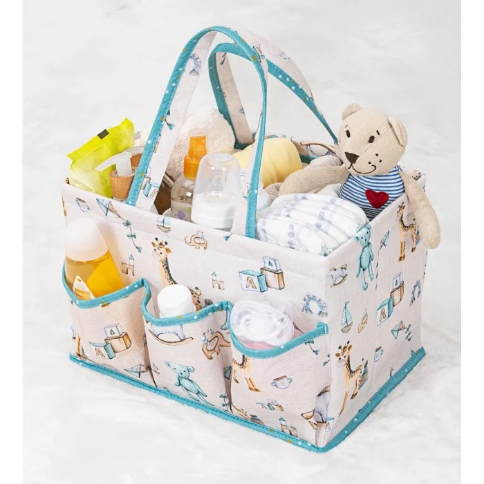  Baby Kullanımı Kolay Desenli Taşınabilir Bakım Çantası (yeşil)