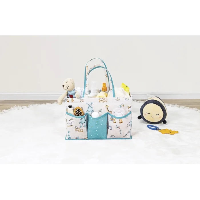  Baby Kullanımı Kolay Desenli Taşınabilir Bakım Çantası (yeşil)