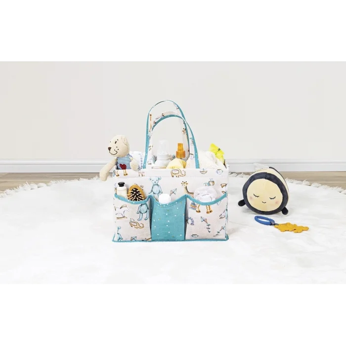 BUĞZ Baby Kullanımı Kolay Desenli Taşınabilir Bakım Çantası (yeşil) ( BUĞZ )