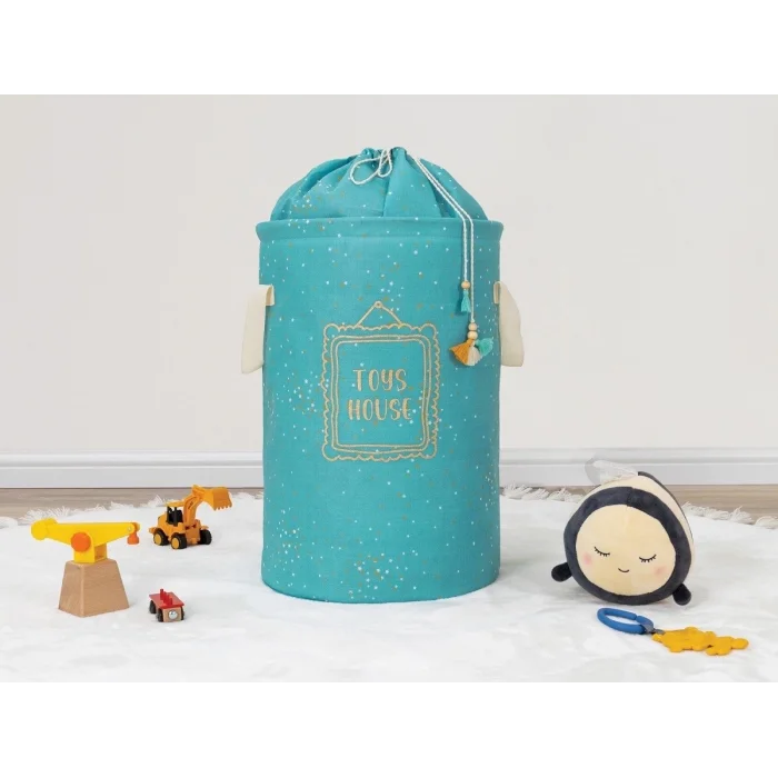  Baby Kullanımı Kolay Desenli Taşınabilir Torbalı Yuvarlak Sepet(yeşil) 04270