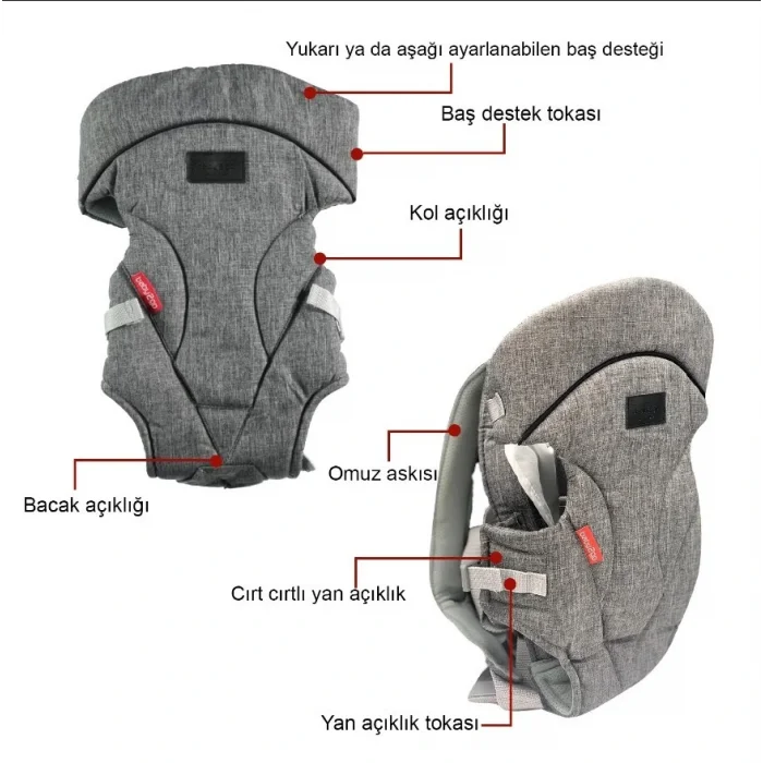 BUĞZ Baby2go 3 in 1 Kanguru - Mavi