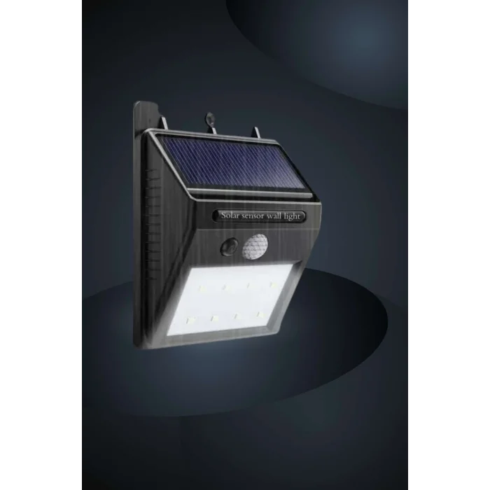 BUĞZ Bahçe Aydınlatma Sensörlü Güneş Enerjili Duvar Lambası 40 Led Işık