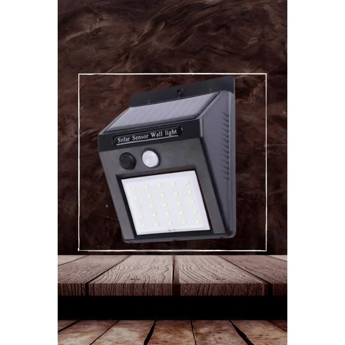 BUĞZ Bahçe Aydınlatma Sensörlü Güneş Enerjili Duvar Lambası 40 Led Işık