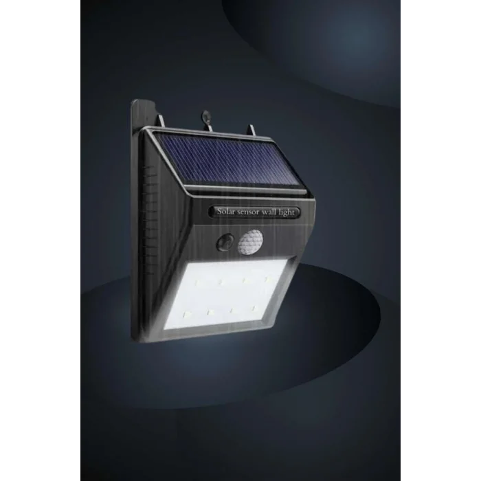 BUĞZ Bahçe Aydınlatma Sensörlü Güneş Enerjili Duvar Lambası 40 Led Işık - Lisinya