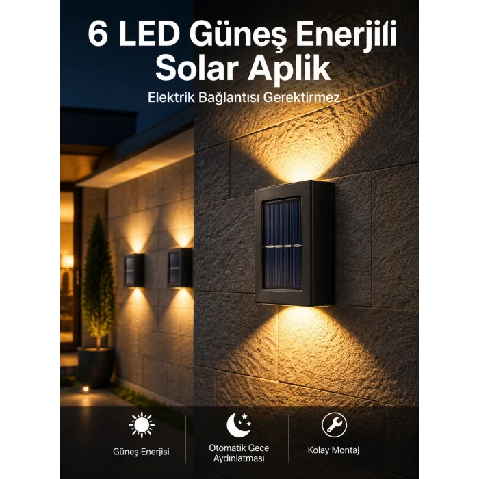 BUĞZ Bahçe Aydınlatması Solar Güneş Enerjili Dekoratik Led Işıklı Lamba