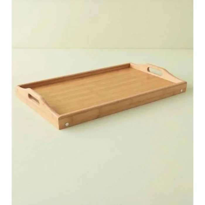 BUĞZ Bambu Kulplu Ayaklı Keyif Tepsisi