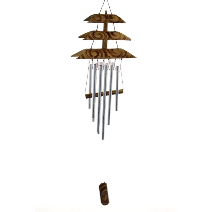 BUĞZ Bambu Metal Çanlı Rüzgar Çanı Repot-4