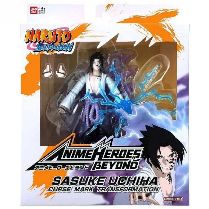  Bandai Anime Heroes Naruto Sasuke Uchiha Figür ve Aksesuar Seti 16 cm