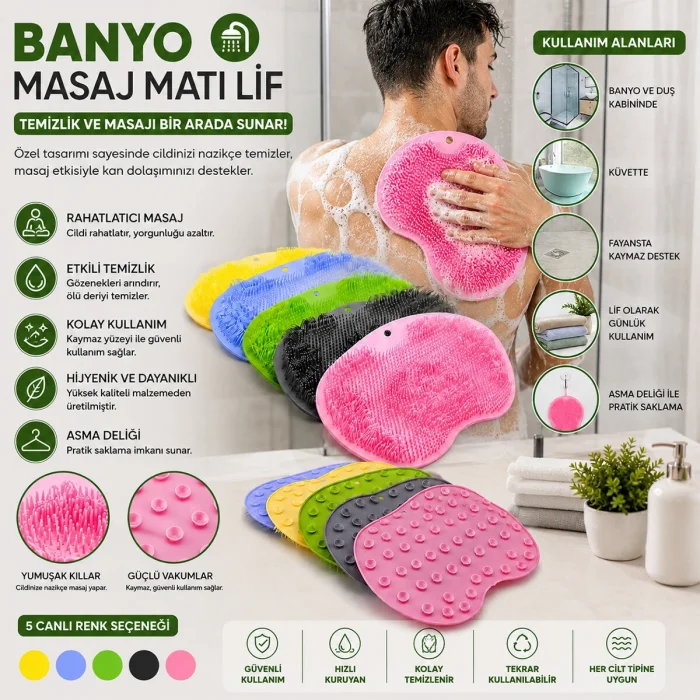 BUĞZ Banyo Masaj Matı 28cm Bx40