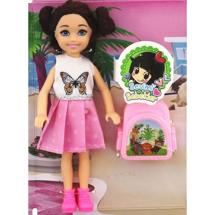  Baonier Beyaz Kelebek Elbiseli Bebeğim Seyahatte