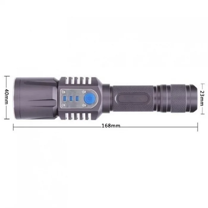 BUĞZ Baretta Brs18 Oto Şarjlı T6 Led 3000 Lümen El Feneri