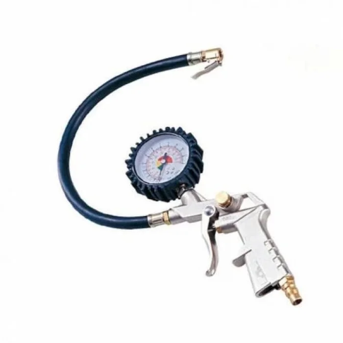  Basınç Göstergeli Lastik Şişirme Tabancası Hava Saatli