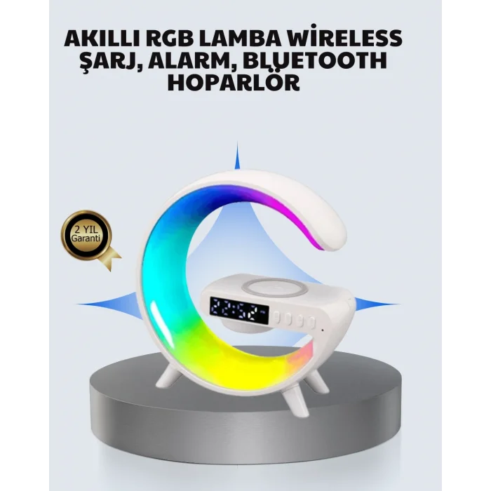BUĞZ Başucu İçin Tasarlanmış Kablosuz Şarjlı Gece Lambası ve Bluetooth Ses Sistemi