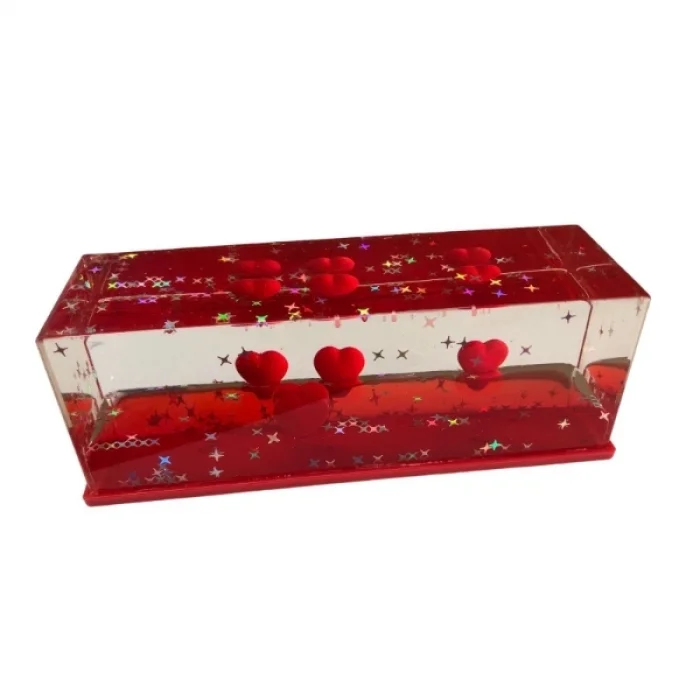 BUĞZ Batmayan Kalpli Güllü Akvaryum Hediyelik