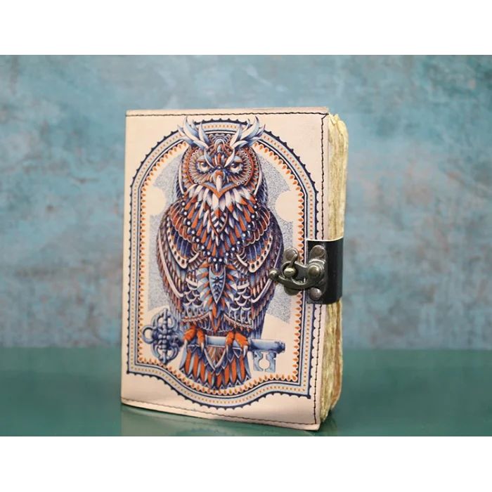 BUĞZ Baykuşlu Deri Defter Model 3