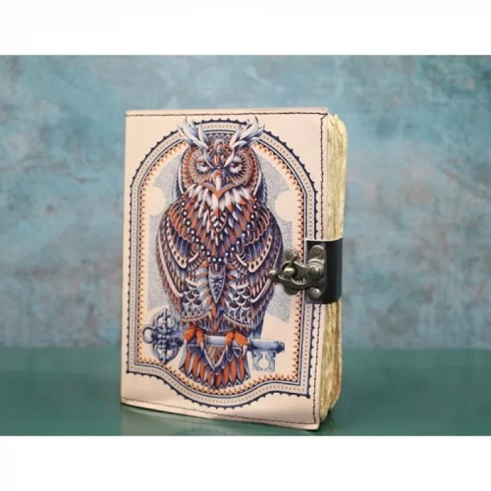  Baykuşlu Deri Defter Model 3