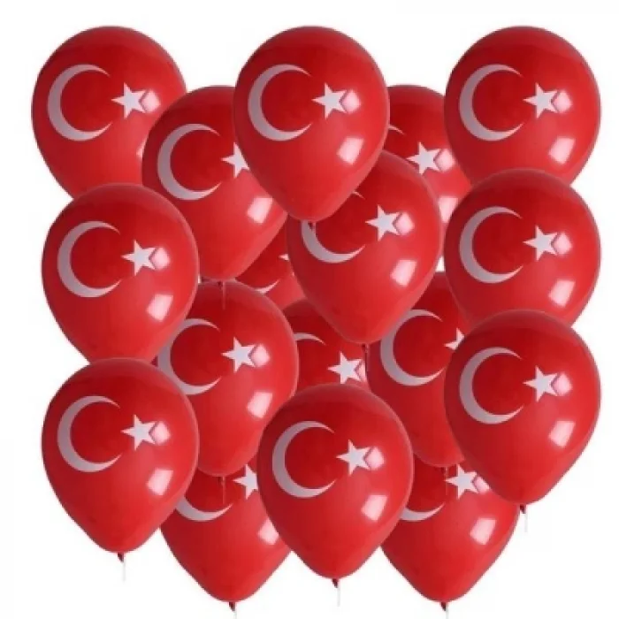 BUĞZ Bayraklı Balon 12inc 100 Parça Bx40