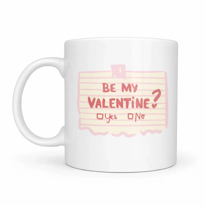 BUĞZ Be My Valentine Porselen Kupa – Model 8 Sevgiliye Özel Romantik Tasarım