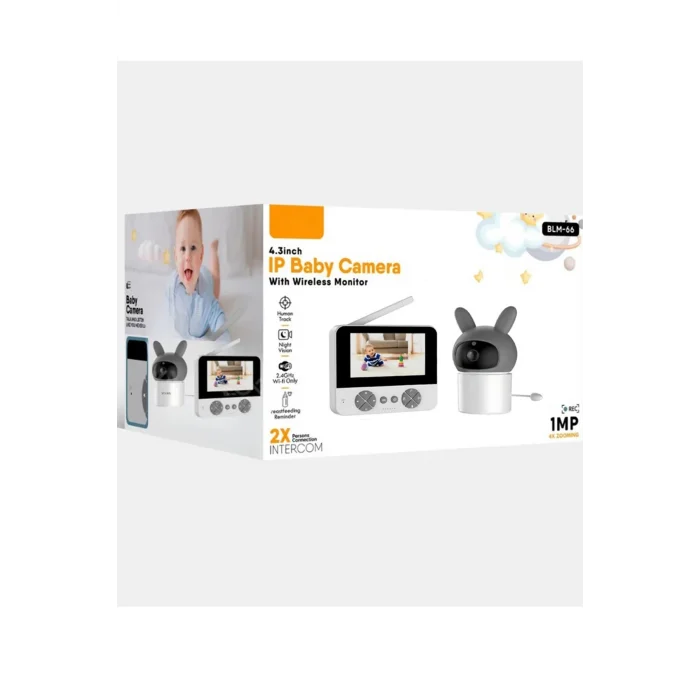 BUĞZ Bebek Kamerası Kumandalı Monitörlü Karşılıklı Konuşma Özellikli , Hatırlatıcılı Ip Bebek Kamerası