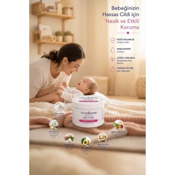BUĞZ Bebek Pişik Kremi Çinko Oksit ve Lanolin İçerikli Bariyer Krem Yoğun Onarıcı Cilt Bakım Kremi ( BUĞZ )