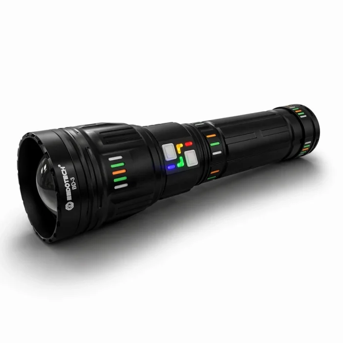 BUĞZ Bedotech Bd-3 60w Tg Led Alüminyum Alaşımlı Zoomlu Type-c Renkli Pil Göstergeli Şarjlı El Feneri