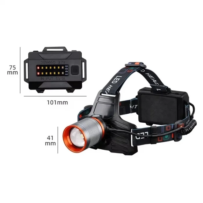 BUĞZ Bedotech Bd-8 13w Tg + Smd Led Alüminyum Alaşımlı Zoomlu Type-c Şarjlı Kafa Feneri