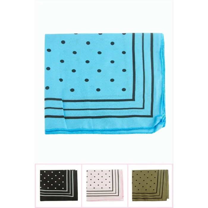BUĞZ Benekli Desenli Keten Bandana 50*50