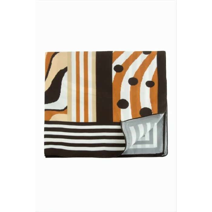 BUĞZ Benekli Desenli Zr Şifon Fular 50*50 cm