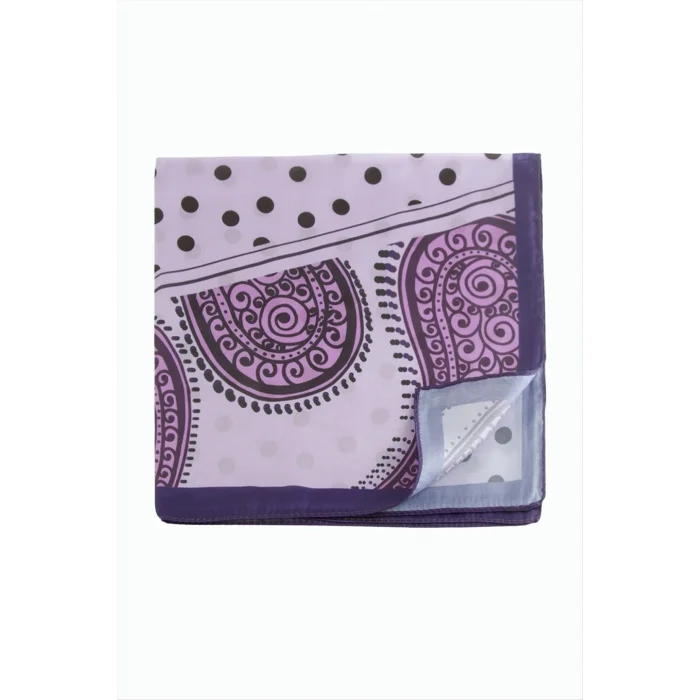 BUĞZ Benekli Desenli Zr Şifon Fular 50*50 cm