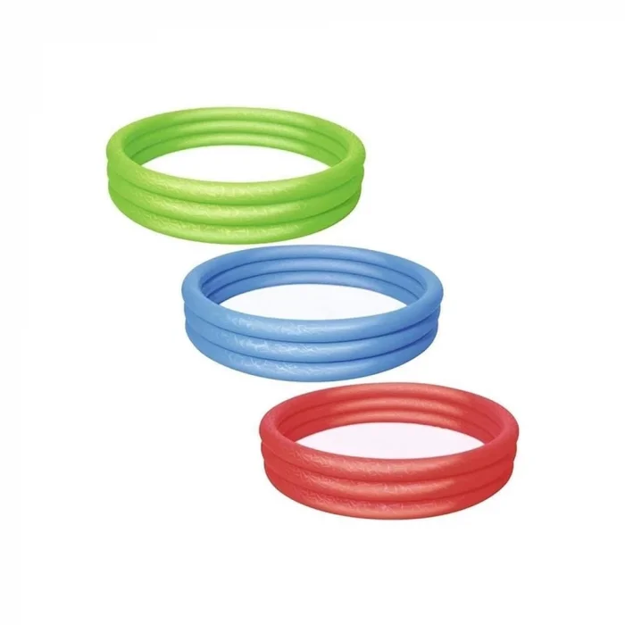  Bestway 51027 Üç Halkalı Renkli Şişme Havuz 183 X 33cm