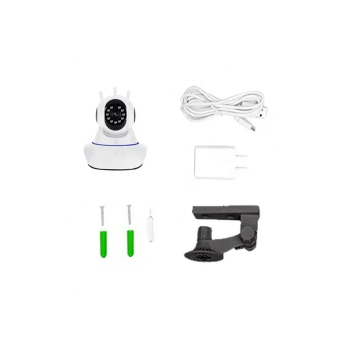 BUĞZ Beyaz 360° wifi ip güvenlik kamera gece görüşlü sensörlü SD kart destekli HD kayıt H.264