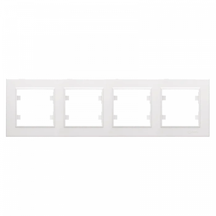 Beyaz 4 Lü Çerçeve - Priz ve Anahtar İçin Uyumlu Çerçeve